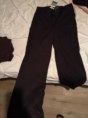 H&M Black Wide-Leg Women's Pants